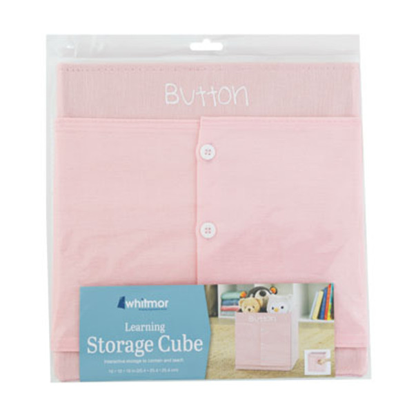 STORAGE CUBE LEARNING BUTTON 10X10 PINK NON-WOVEN FABRIC 5994-11529-BUTTON STORAGE CUBE LEARNING BUTTON 10X10 PINK NON-WOVEN FABRIC 5994-11529-BUTTON