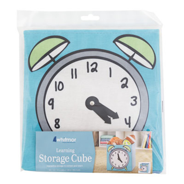 STORAGE CUBE LEARNING TIME10X10 CLOCK NONWOVEN FABRIC 5994-11529-TIME STORAGE CUBE LEARNING TIME10X10 CLOCK NONWOVEN FABRIC 5994-11529-TIME