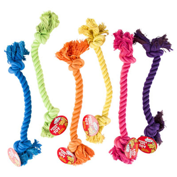 DOG TOY ROPE CHEW 6 ASSORTED COLORS IN PDQ #C25617