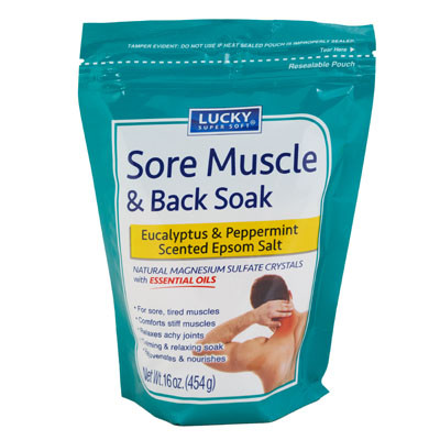 EPSOM SALT 16OZ SORE MUSCLE & BACK EUCALYPTUS & PEPERMINT