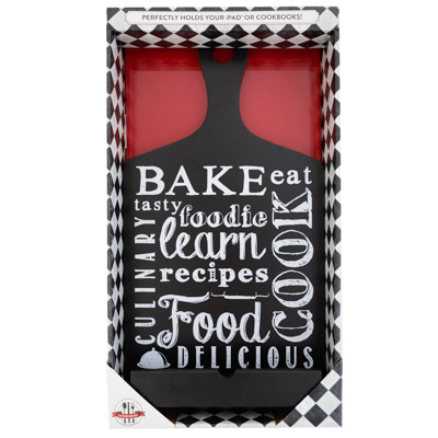 TABLET/COOK BOOK STAND W/EASEL BLACK IN COLOR WINDOW BOX 9X17