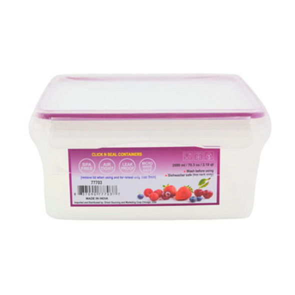 FOOD STORAGE 2L CLICK SEAL SILICONE SEAL SQUARE #5947 FOOD STORAGE 2L CLICK SEAL SILICONE SEAL SQUARE #5947