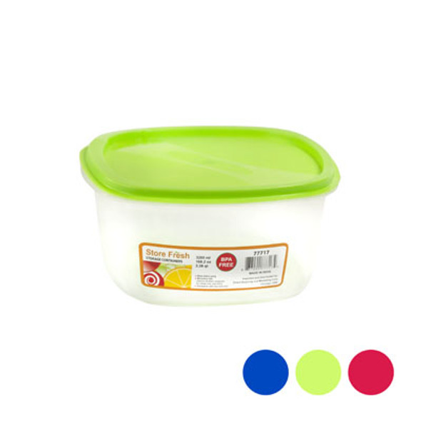 FOOD STORAGE 3.2L SQUARE 2 COLOR LIDS #5657 FOOD STORAGE 3.2L SQUARE 2 COLOR LIDS #5657
