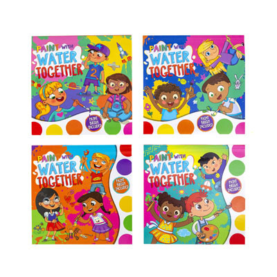PAINT WITH WATER 24PG 4 ASSTD7.75 X 7.75