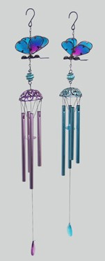 WIND CHIME BUTTERFLY 2ASST 3.5X2.75X28 ($6.00)