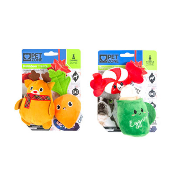 DOG TOY PLUSH HOLIDAY 2ASST PEGGABLE