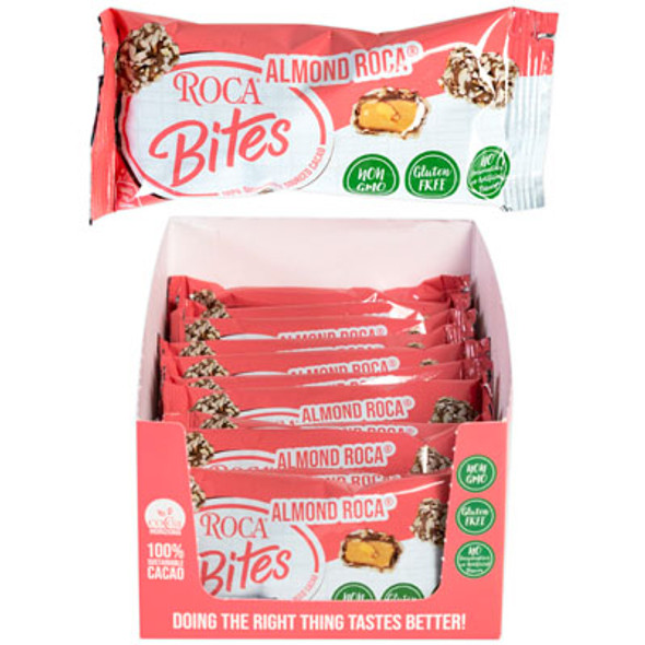 CANDY ROCA BITES ALMOND 1.3 OZ COUNTER DISPLAY #0874 CANDY ROCA BITES ALMOND 1.3 OZ COUNTER DISPLAY #0874