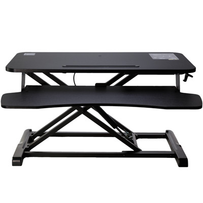 BLACK CONVERTIBLE DESK RISER 37.2 X 15.7 WITH CUSTOMIZABLE HEIGHT SETTINGS HOLDS UP TO 33LBS *124.99