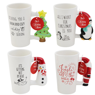 DRINKWARE MUGS 4ASSORTED HOLIDAY CHRISTMAS