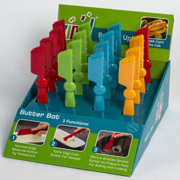 BUTTER BAT ZING! 4 ASST COLORS2-16PC DISPLAY *2.99* BUTTER BAT ZING! 4 ASST COLORS2-16PC DISPLAY *2.99*
