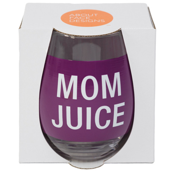WINE STEMLESS 16OZ GLASS MOM JUICE GIFT BOX PP$24.00