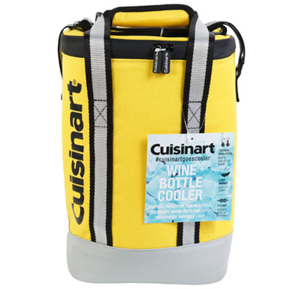 COOLER 4BOTTLE WINE YELLOW CUISINART 8X12.5X7.5 *35.00*