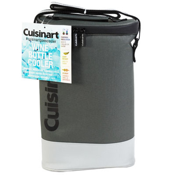 COOLER 2BOTTLE WINE GRAY CUISINART 8X12.5X3.5 *30.00*