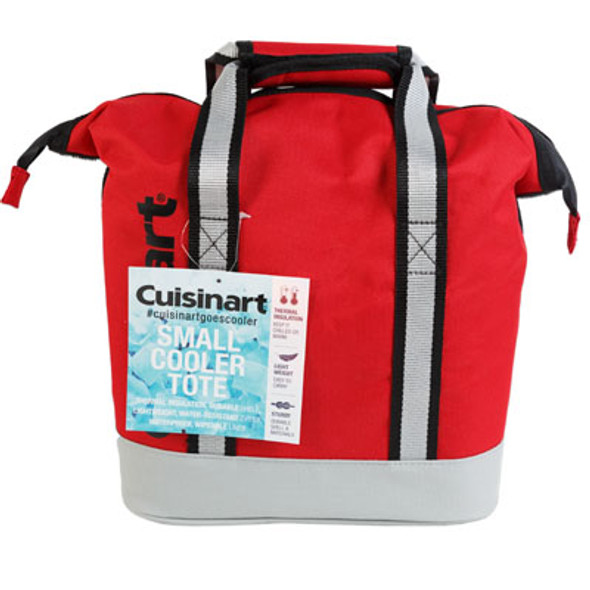 COOLER 12CAN CUISINART RED LUNCH TOTE 10X12.5X6.5 COOLER 12CAN CUISINART RED LUNCH TOTE 10X12.5X6.5