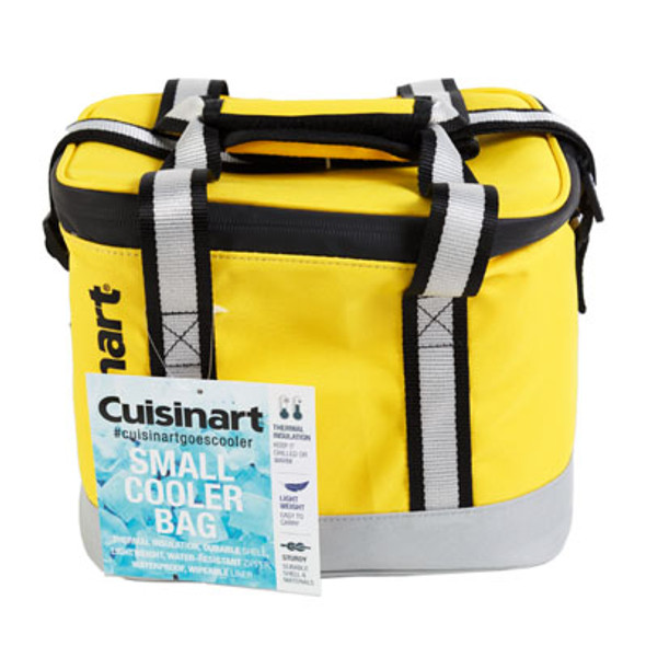 COOLER 8CAN CUISINART YELLOW SQUARE LUNCH TOTE 10X8X7