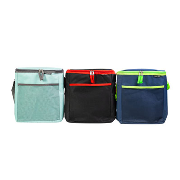 COOLER 18CAN VERTICAL INSULATED W/ZIP TOP 3ASSORTED SEEN2 COOLER 18CAN VERTICAL INSULATED W/ZIP TOP 3ASSORTED SEEN2