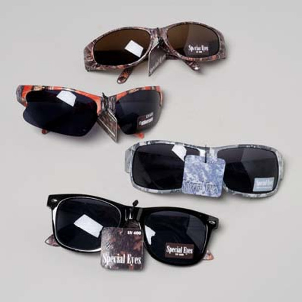 SUNGLASSES CAMOUFLAGE ASSTIN A 24 PC COUNTER DISPLAY