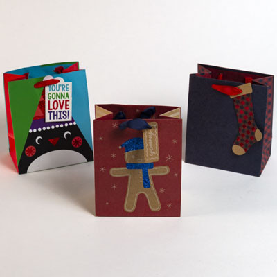 CHRISTMAS SMALL GIFT BAG ASSORTED DESIGNS PP 1.29