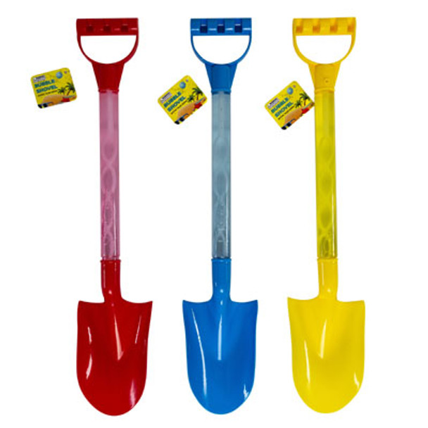 BUBBLE SHOVEL 18.5INL/2.7OZ 3AST COLORS PLASTIC/HTYELLOW/RED/BLUE
