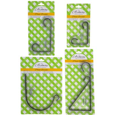 PLANT BRACKET WALL MOUNT 4ASST STYLES W/SCREWS A 3STEEL L&G BLC MULTIPLE UPC CODES