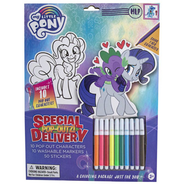 ACTIVITY KIT MY LITTLE PONY 10 CLR BRDS, 10 MRKRS, 50 STCKRS