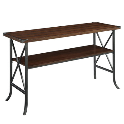 RTA CONSOLE TABLE W/SHELF 15.75X45.75X29.5 WALNUT/GRAY BROOKLINE