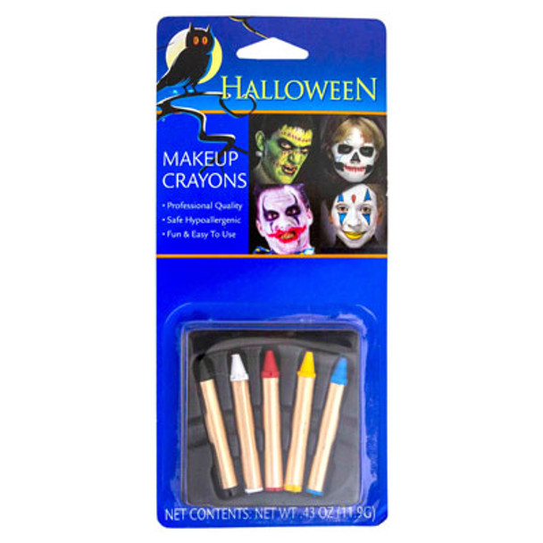 MAKEUP CRAYONS 5CT HALLOWEEN.43 OZ