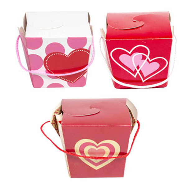 VALENTINE TAKE OUT CONTAINER ASSORTED DESIGNS