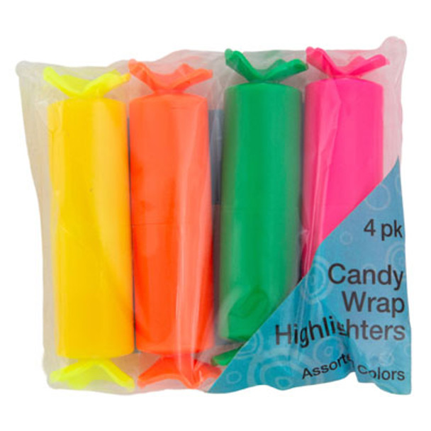 HIGHLIGHTERS 4PK CANDY WRAP HIGHLIGHTERS 4PK CANDY WRAP