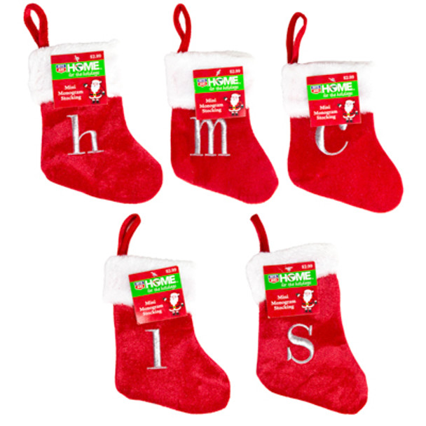 MINI MONOGRAM STOCKINGPP $2.99