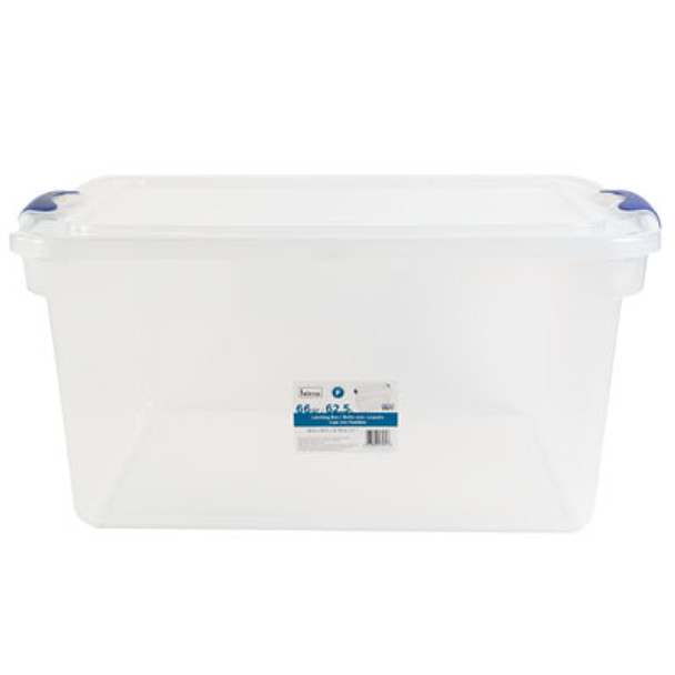 STORAGE CONTAINER 66QT PLASTIC CLEAR 26.5X16.5X12.75 STORAGE CONTAINER 66QT PLASTIC CLEAR 26.5X16.5X12.75