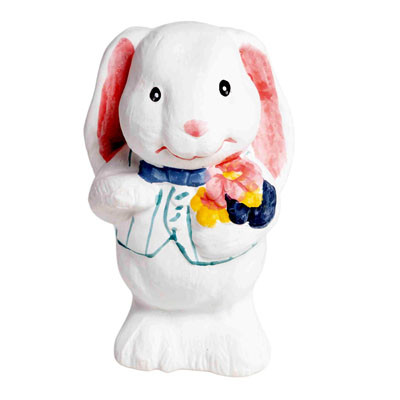 CERAMIC EASTER BUNNY 6 INCH