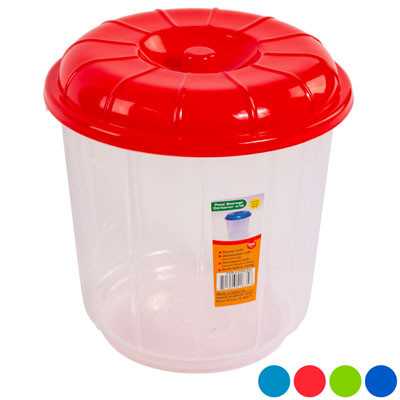 BUCKET WITH LID 3 QT CLEAR BOTTOM 4 COLOR LIDS