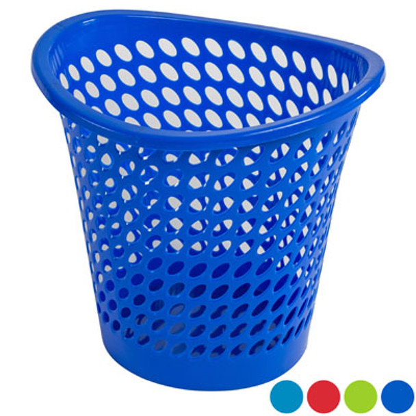 WASTE PAPER BASKET OVAL 10 INCH TALL 4 ASST COLORS WP BASKET - 2