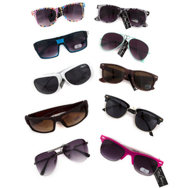 SUNGLASSES ADULT DELUXE ASSTMTNO PREPRICE CRAZY CHARLIE BRAND