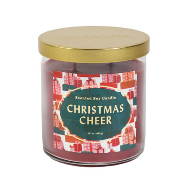 GLASS JAR CANDLE CHRISTMAS CHEER 15.1 OZ OPALHOUSE