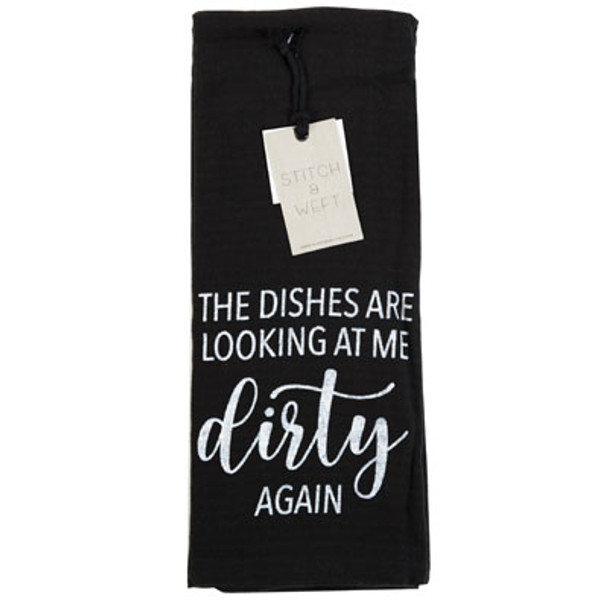 KITCHEN TOWELS 2PK DIRTY DISHES 28X16 PRINTED TERRY