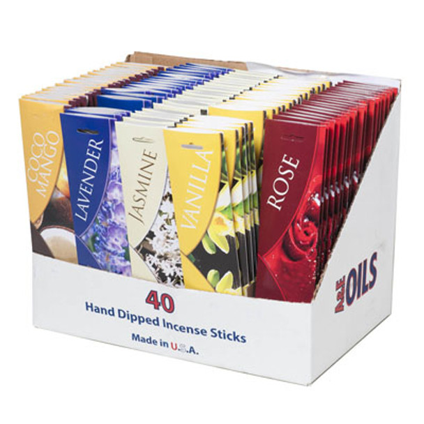 INCENSE STICKS 40 CT 5 ASSTD TOTAL 100 IN COUNTERTOP DISPLAY SEE N2 FOR ASSORTMENT