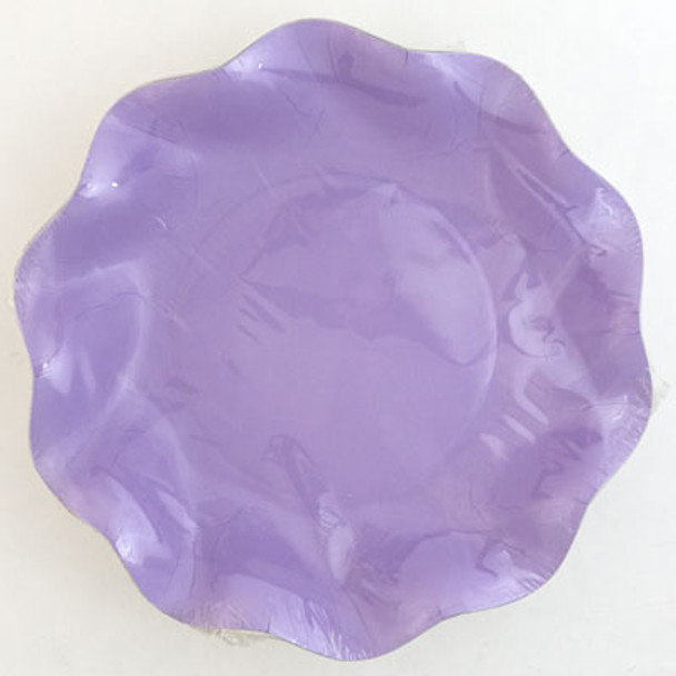 PAPER BOWLS SCALLOPED 10PK 9.5IN LAVENDER MEDIUM *7.00*