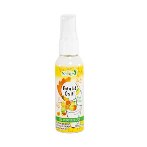 TOILET SPRAY 1.85 OZ CITRUS GREAT SCENTS PUT A LID ON IT TOILET SPRAY 1.85 OZ CITRUS GREAT SCENTS PUT A LID ON IT