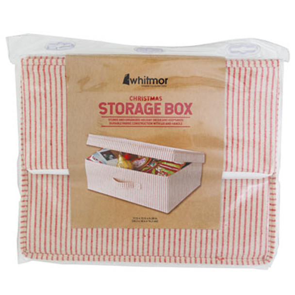 STORAGE BOX CHRISTMAS STRIPE 11.13X15.13X6.38IN PGGBLE REF: 6854-6230 STORAGE BOX CHRISTMAS STRIPE 11.13X15.13X6.38IN PGGBLE REF: 6854-6230