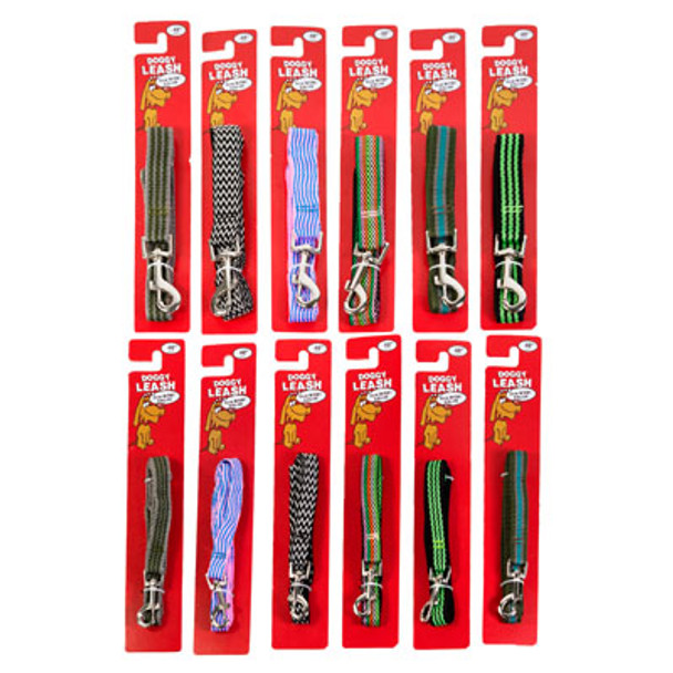 DOG LEASH RANDOM YARN PRINT COLORS 2 SIZES CARDED/PEGGABLE SMALL/XLARGE DOG LEASH RANDOM YARN PRINT COLORS 2 SIZES CARDED/PEGGABLE SMALL/XLARGE