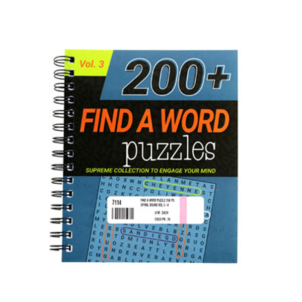 FIND A WORD PUZZLE 256 PGSPIRAL BOUND VOL 3-4