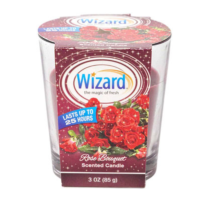 CANDLE 3 OZ ROSE BOUQUET WIZARD