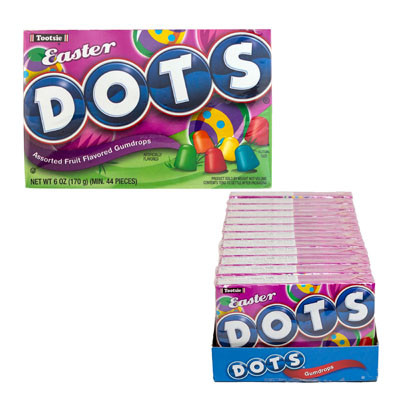 EASTER DOTS 6 OZ BOX COUNTER DISPLAY