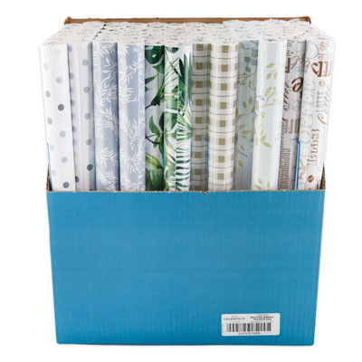 SHELF LINER ADHESO - ASST PRINTS 18IN X 1.5YD DISPLAY#1.5D-ASST59-72