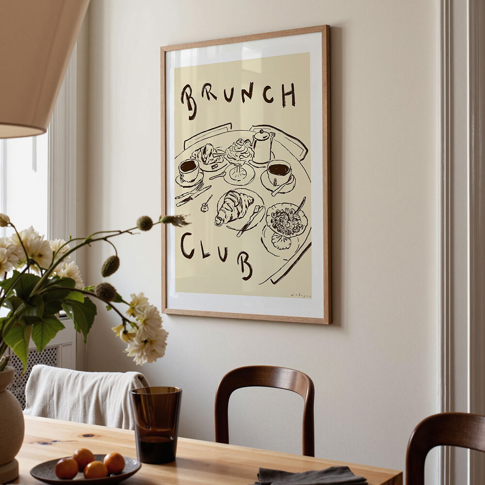Art prints in a build-to-rent apartment