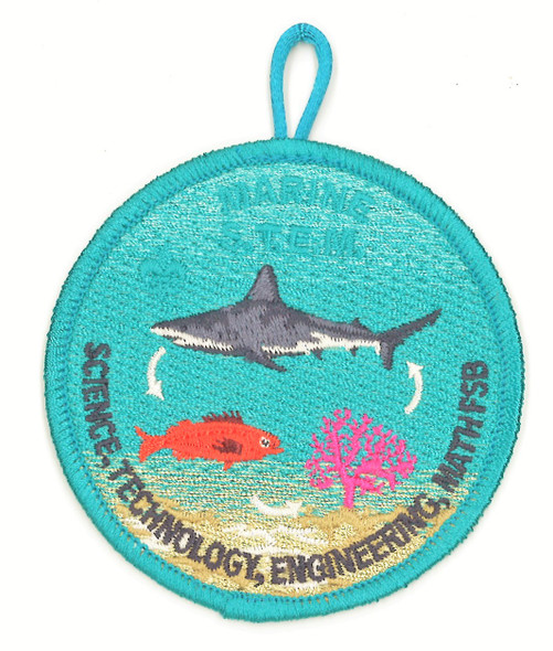 Stem Patch Shark Fish Coral A-B Emblem