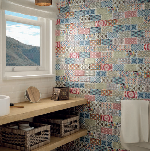 Metro Patchwork Colours Wall Tile 150 x 75 x 7mm