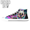 Trippy Mouse White Women's Classic High Top Canvas Shoes